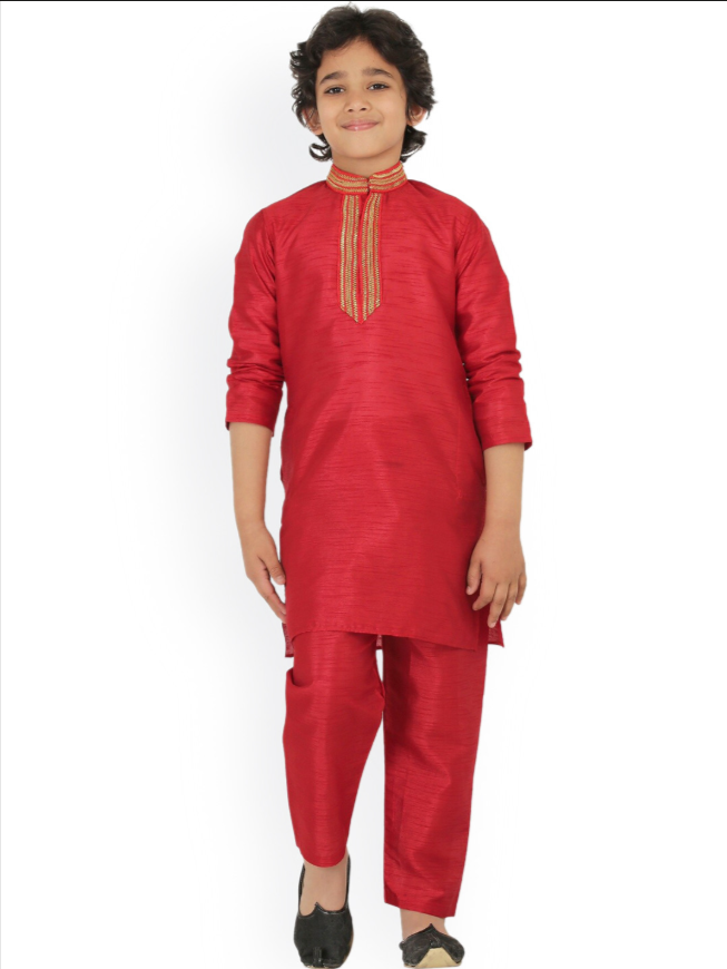 Boys Zari Detail Kurta Shirt