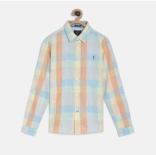 Boys Checked Ethnic Shirt
