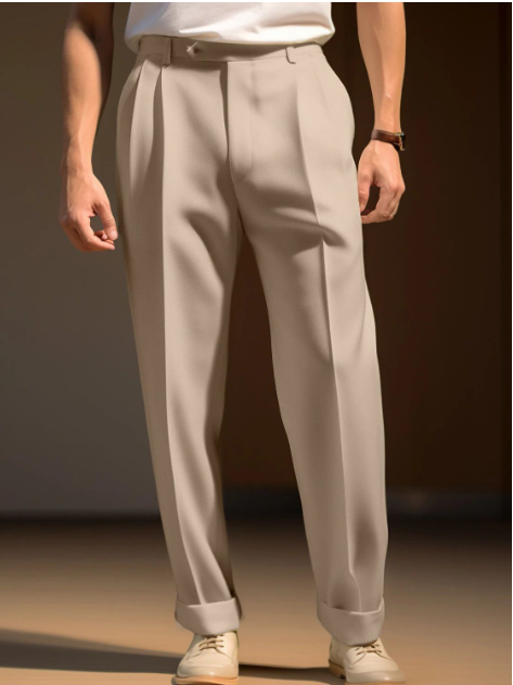 Men Pleated Trousers