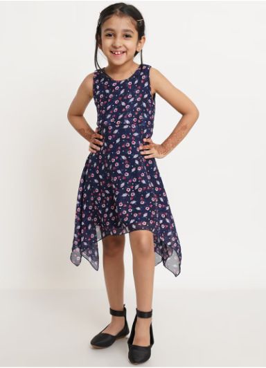 Girls Printed Dress - Style 10