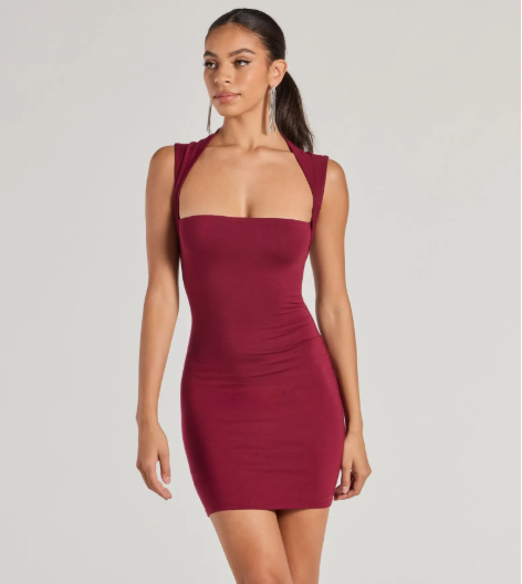 Women Ruched Bodycon Dress