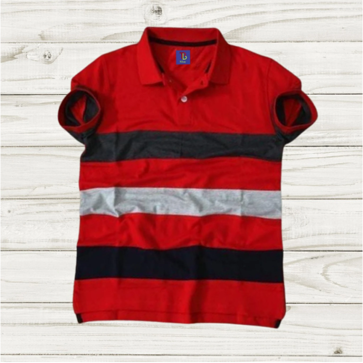 Boys Striped Polo T-Shirt - Style 10
