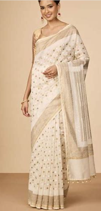 Men Printed Linen Saree
