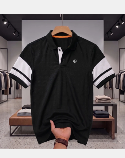 Men Active Pique Cotton Polo T-Shirt - Style 2