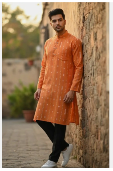 Men Handloom Cotton Kurta