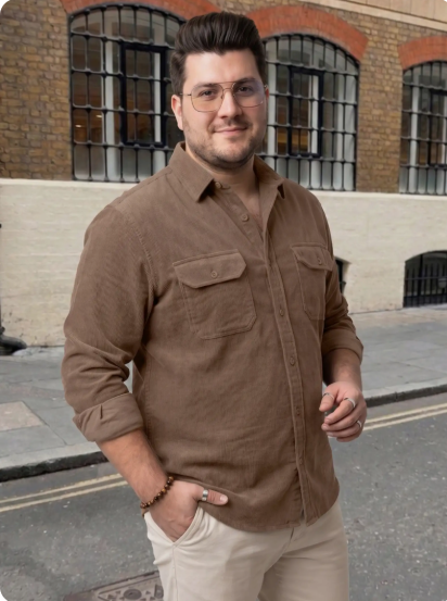 Men Brown Summer Casual Shirt