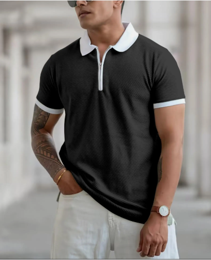 Men Black Weekend Polo T-Shirt