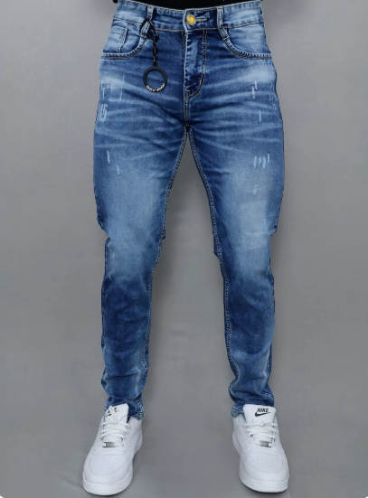 Men Blue Classic 5-Pocket Jeans