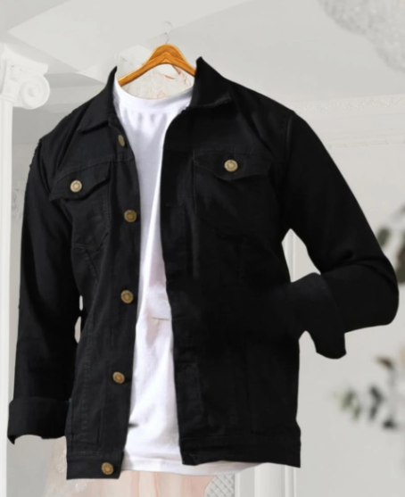 Men Black Casual Jacket