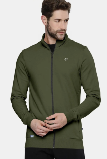 Men Green Track Jacket