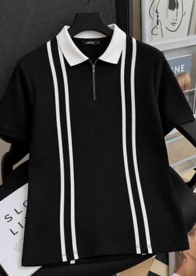 Boys Striped Polo T-Shirt - Style 11