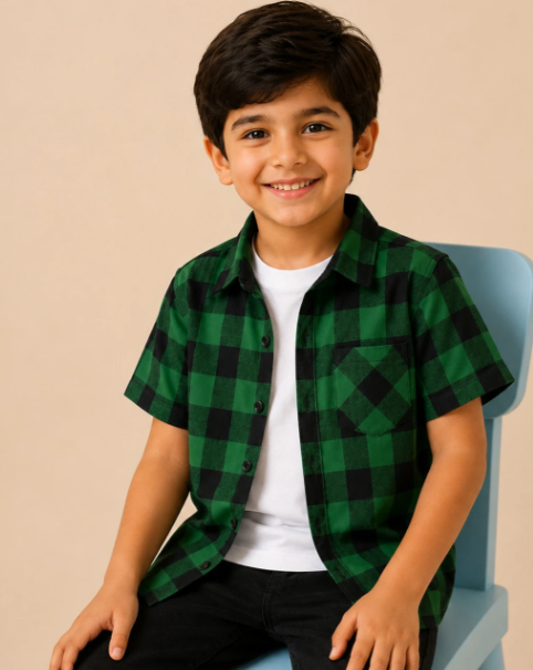 Boys Checked Casual Shirt