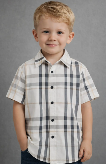 Boys Checked Casual Shirt - Style 6