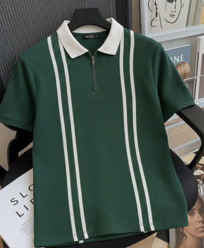 Boys Striped Polo T-Shirt (Green Edition 2)