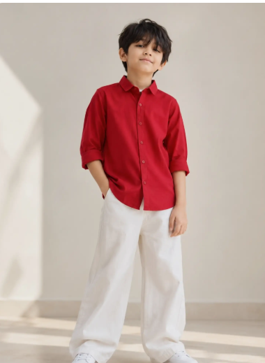 Boys Red Weekend Shirt