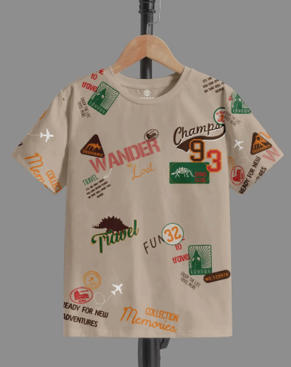 Boys Printed Cotton T-Shirt - Style 5