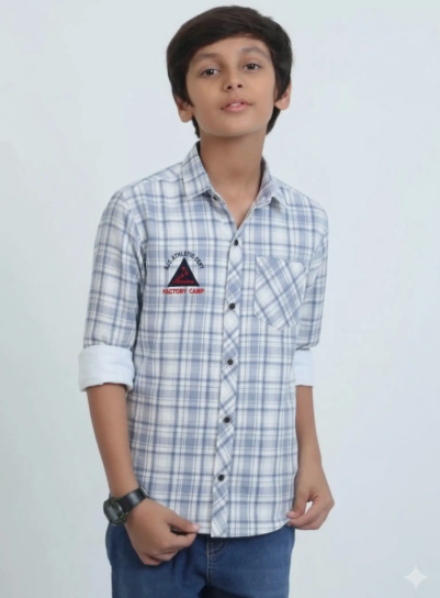 Boys Checked Casual Shirt - Style 13