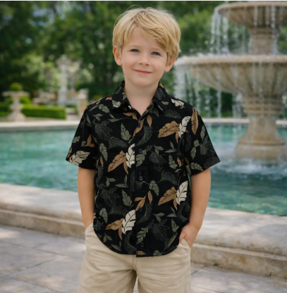 Boys Boys Ethnic Print Shirt