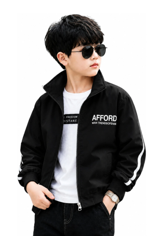 Boys Zip-Up Casual Jacket - Style 8