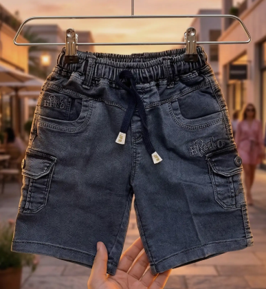 Boys Elastic Cargo Shorts