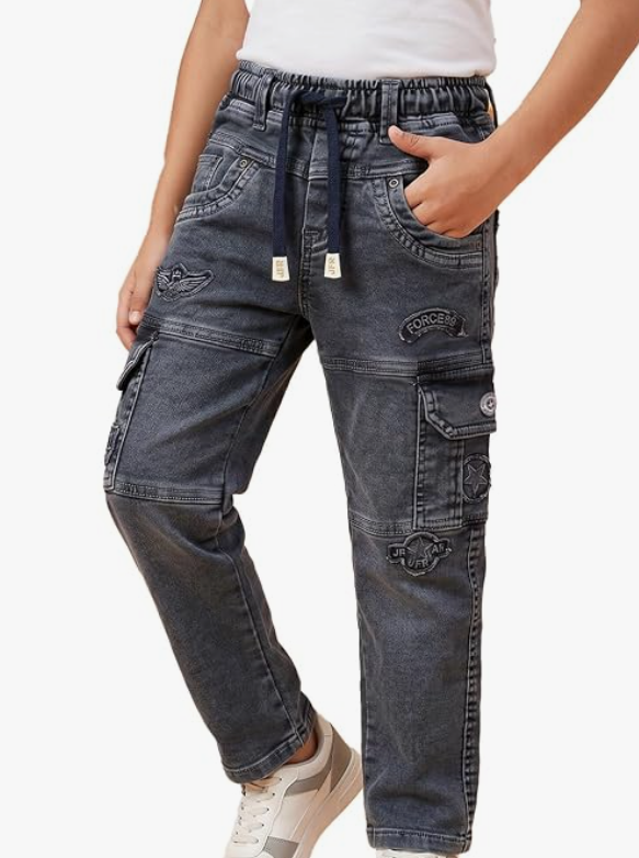 Boys Elastic Waist Denim Jeans