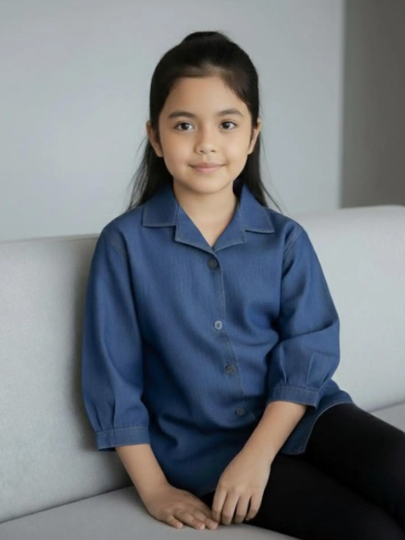 Girls Puff Sleeve Top