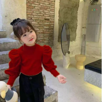 Girls Puff Sleeve Top - Style 9