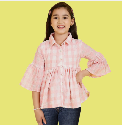 Girls Puff Sleeve Top - Style 5