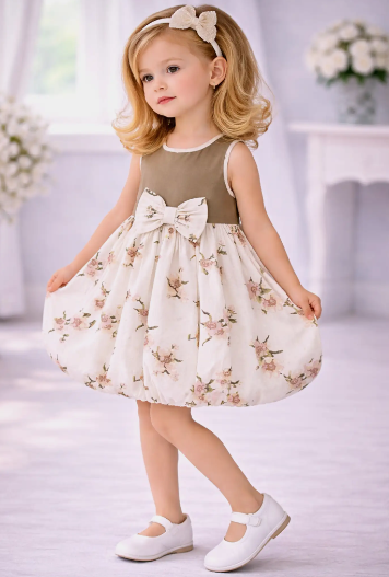 Girls Printed Dress - Style 3
