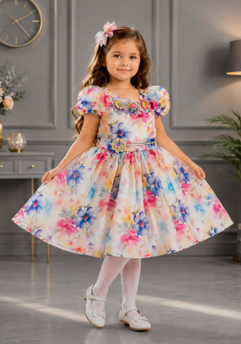Girls Printed Dress