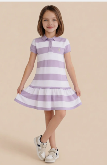 U.S. Polo Assn. Girls Character Print Dress