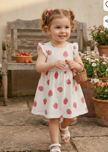 Girls White Sunday Dress