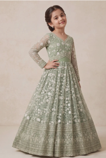 Girls Ethnic Print Dress