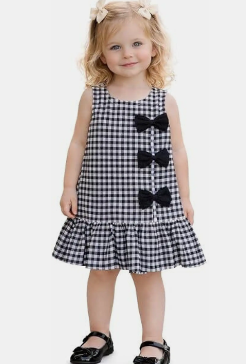 Girls Gingham Check Dress