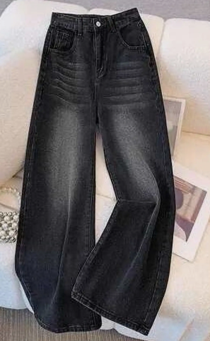 Girls Wide Leg Denim Jeans