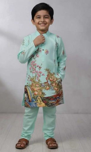 Boys Silk Kurta Set