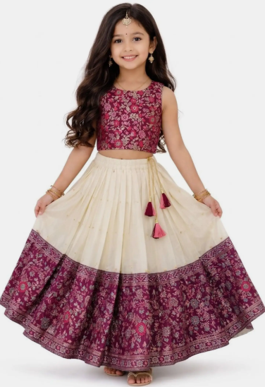 Girls Printed Ghagra