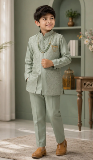 Boys Ethnic Waistcoat Set