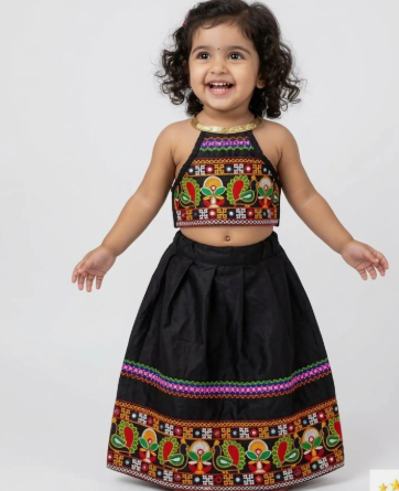 Girls Embroidered Lehenga