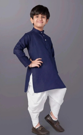 Kids Dhoti-Style Ethnic Wear Set