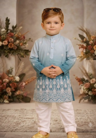 Kids Embroidered Ethnic Wear Set