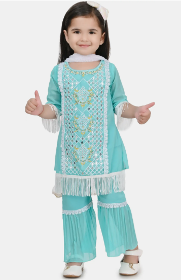 Kids Embroidered Ethnic Wear Set