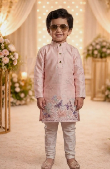 Kids Embroidered Ethnic Wear Set