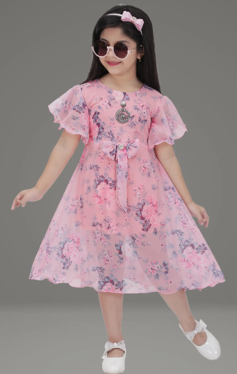 Girls Floral Ethnic Frock