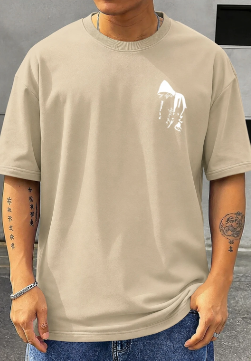 Men Classic Round Neck Cotton T-Shirt - Style 6