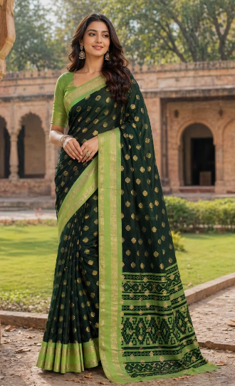 Men Printed Chiffon Saree