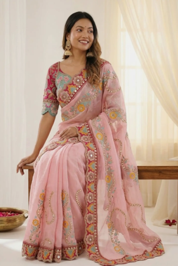 Women Zari Work Saree