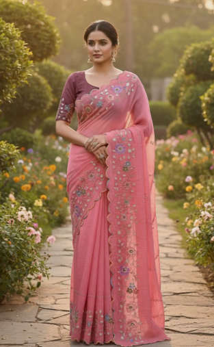 Women Embellished Saree