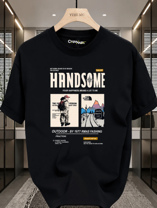 Men Active Round Neck Cotton T-Shirt - Style 2