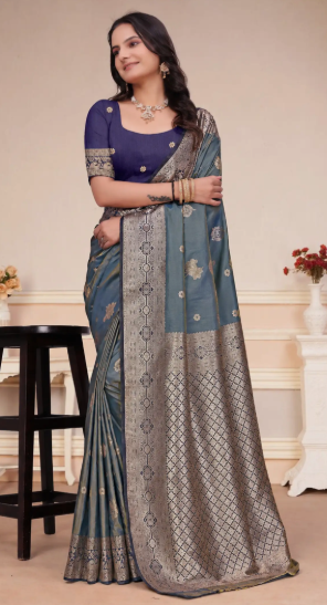 Women Woven Border Saree